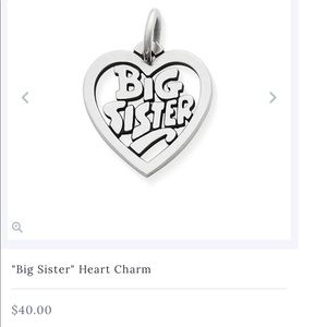 James Avery Big Sister Charm | Sterling Silver